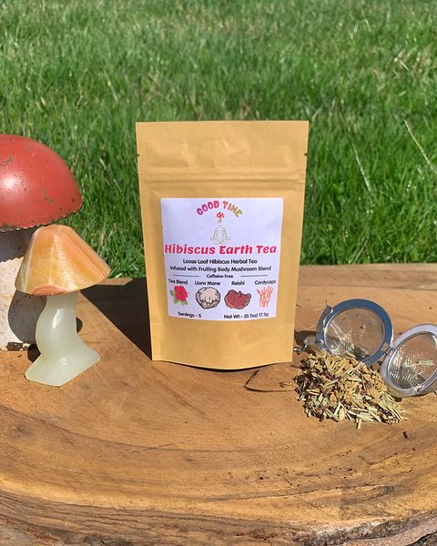 Hibiscus Earth Herbal tea with Mushroom Blend 5 servings - Good Times