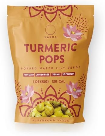 Turmeric Pops - Popped Water Lily Seeds 1oz - Karma Wellness Kitchen