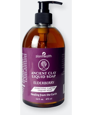 Ancient Clay Liquid Soap - Elderberry 16 oz - Zion Health