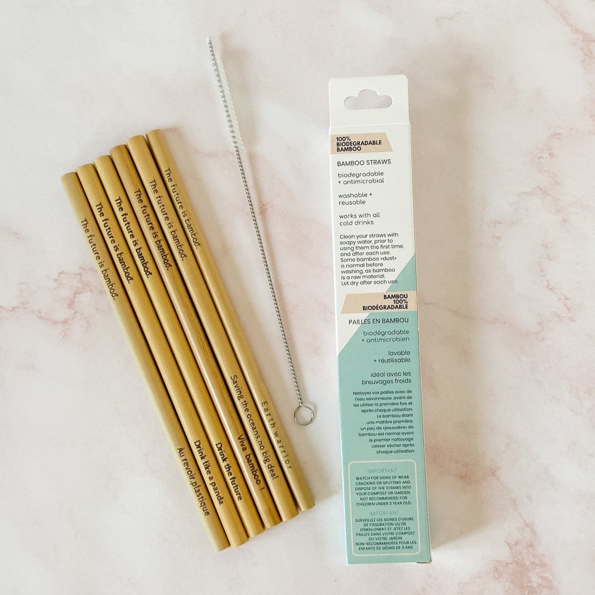 Bamboo Straws with Brush (6pk) – Minnow Lane