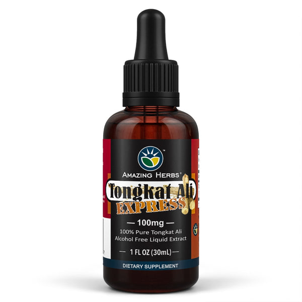 Tongkat Ali Express 100mg - Alcohol Free 1 oz bottle - Amazing Herbs